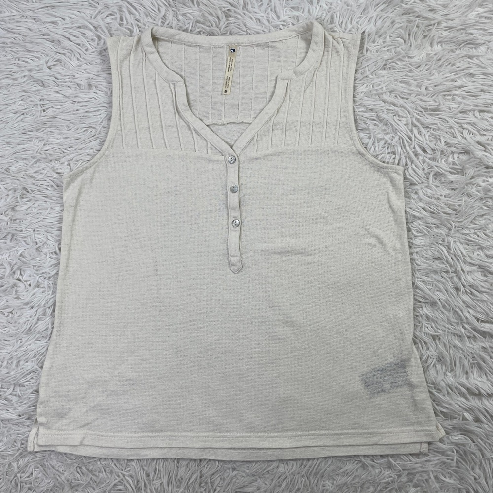 Kuhl Shirt Womens Medium Ivory Brisa Tank Hemp Blend Lightweight Breathable M